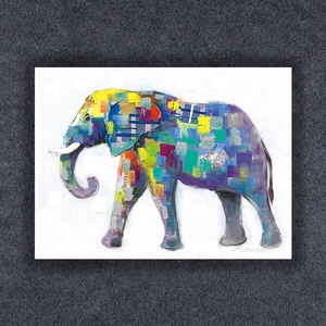 <span class=keywords><strong>Art</strong></span> <span class=keywords><strong>animalier</strong></span> Éléphant Peint À La Main Peinture à L'huile Sur Toile Impression Image Décorative Pour Chambre Ou Salon - Product Image 2
