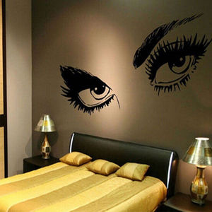 Art Mural autocollant Dame Yeux <span class=keywords><strong>Cils</strong></span> sticker Décor À La Maison Salon <span class=keywords><strong>Chambre</strong></span> Décoration Bricolage Vinyle Maison Autocollants - Product Image 4