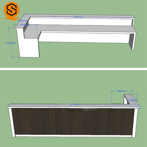 Mostrador de Barra Personalizado para Restaurante, Cafetería, Bar de Vinos, Superficie Sólida Industrial para Jugos, Leche y Té - Product Image 2