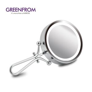 La meilleure Vente 6 "Double <span class=keywords><strong>But</strong></span> De Bureau et Hand Held <span class=keywords><strong>Miroir</strong></span> de Maquillage Éclairé - Product Image 2