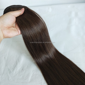 Rambut Remy Brasil Kelas 10A 18 inci Ekstensi Rambut Clip-in Tanpa Sambungan Jahitan Ganda Bebas Kusut Bebas Rontok Rambut Asli Manusia - Product Image 4