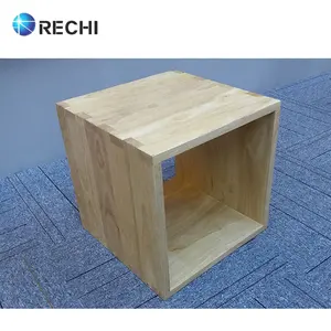 RECHI-Banco de taburete de madera sólida para clientes, experiencia de compra en tienda de teléfonos móviles, venta al por menor