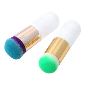 Venta caliente 1 unids pequeño cepillo plano Etiqueta Privada Chubby Pier Fundación pincel de maquillaje - Product Image 3