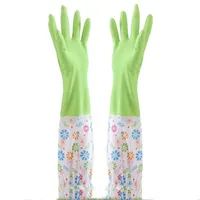 Anti-Allergische Lange Mouwen Pvc Rubber Huishoudelijke Schoonmaak Handschoenen