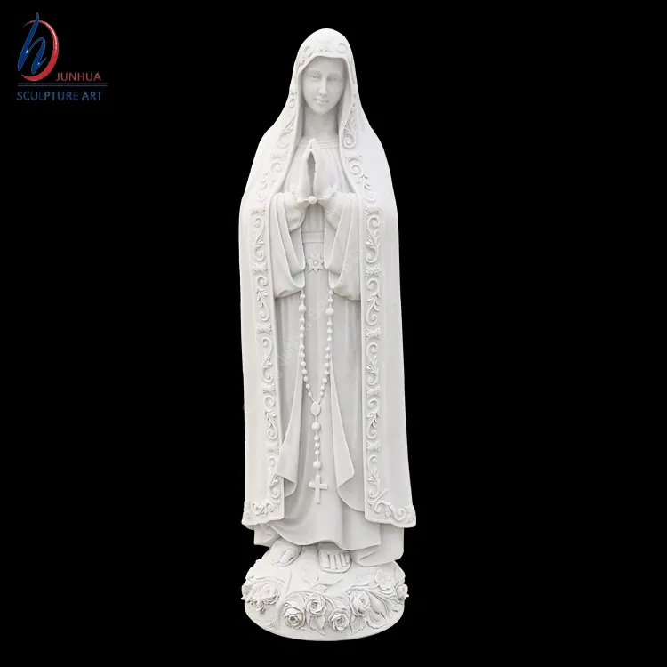 ประติมากรรมศิลปะทางศาสนา Marble หญิงหิน Virgin Mary รูปปั้น