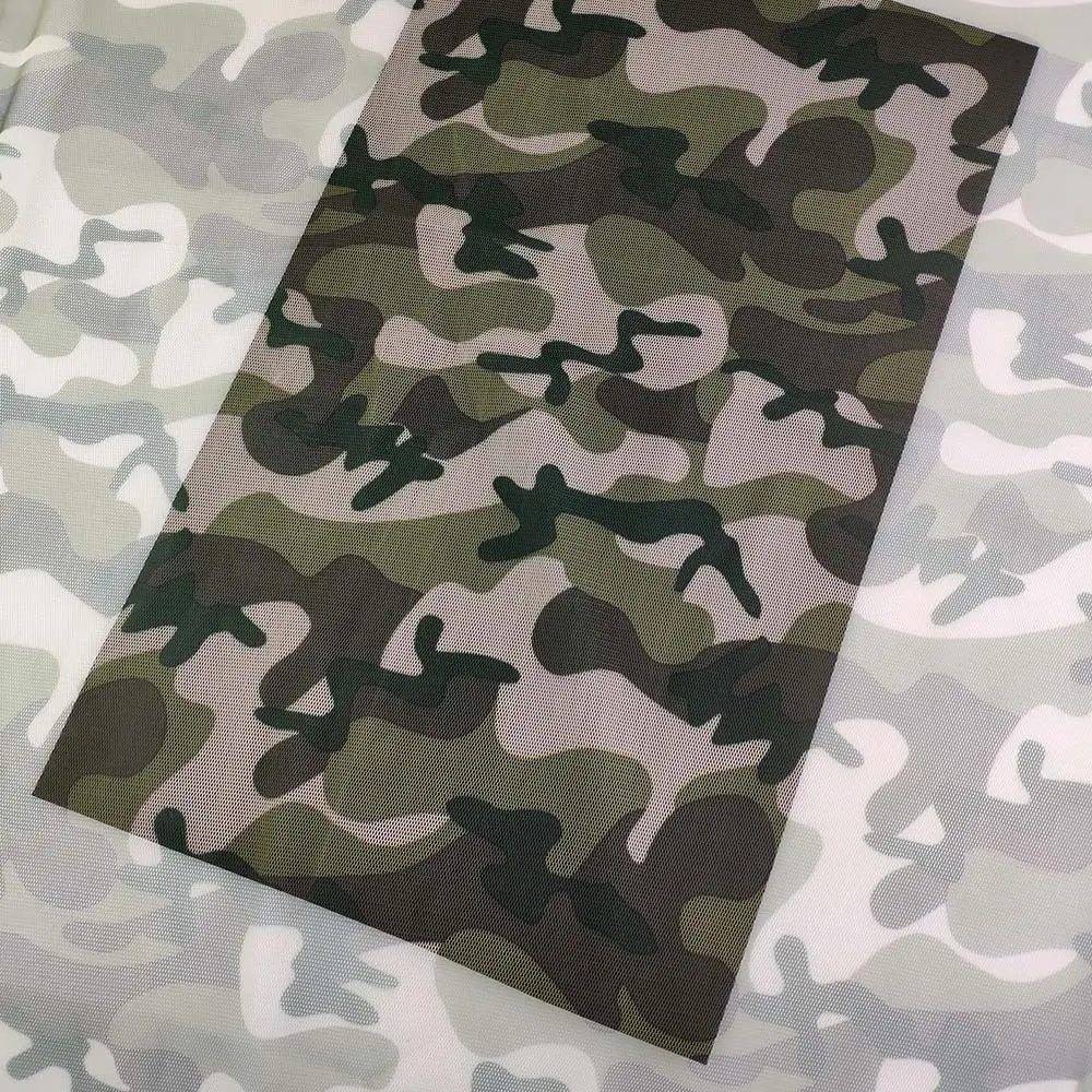 Zwitserse voile camouflage gedrukt netto stof netto stof