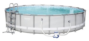 Piscina <span class=keywords><strong>Bestway</strong></span> 56675 con Estructura de Tubos de Acero Resistente, Piscina <span class=keywords><strong>Redonda</strong></span> Power Steel de 6.10m X 1.22m - Product Image 3