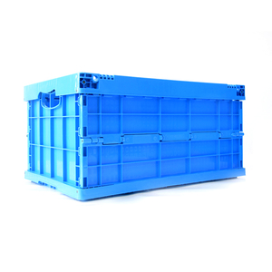 Solid stackable box Folded caja de plastico plegable Collapsible plastic crate