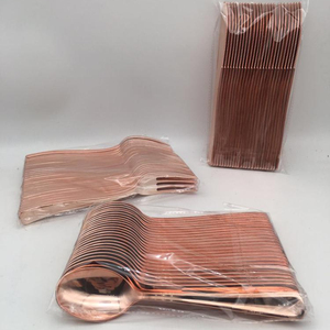 300 Pieces Rose Gold Plastic Silverware- Disposable Flatware Set-Heavyweight Plastic Cutlery