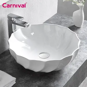 Chinese sanitary ware factory direct sell well oval shape porcelain counter top wash basin bathroom ceramic wash art basin sink