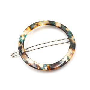 Horquilla redonda de acetato liso para niña y mujer, accesorios para el cabello, pinza de pelo geométrica retro, horquilla, 2020 - Product Image 1