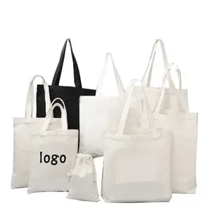 Stock personalizado impreso bolsa de promoción barato bolsa de algodón con logo