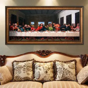 Dining Room Decoration Famous Artwork The Last Supper Diy Canvas Painting Digital Print Art Home Decoration