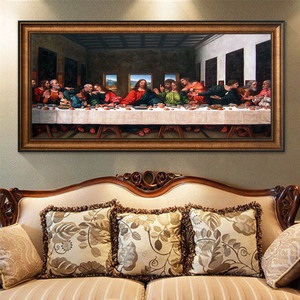 Decoración de comedor obra de arte famosa la Última Cena DIY lienzo pintura Impresión Digital Arte decoración del hogar - Product Image 2