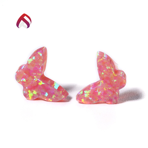 12x16mm precio de fábrica Océano <span class=keywords><strong>Azul</strong></span> ópalo sintético mano de hamsa perlas - Product Image 2