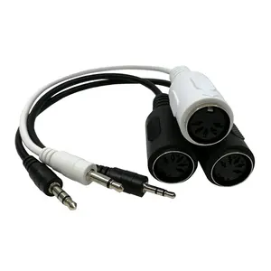 Stereo Mono Audio Jack 3.5 mm to 5 Pin DIN Female male customize MIDI cable