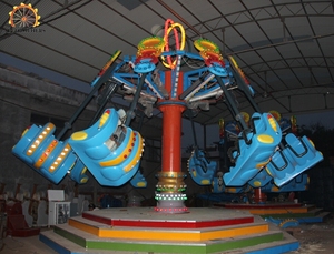 Amazing <span class=keywords><strong>Thrill</strong></span> Flying Rides Equipment Super Swing Air Flying Shooting Jet Paseos de entretenimiento a la venta Parque interior Carnaval Novedad - Product Image 5