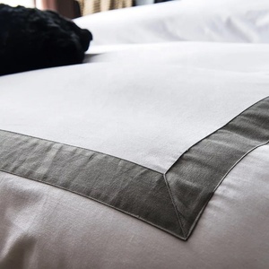 סין <span class=keywords><strong>Percale</strong></span> רקום מצעי מלון מלך גודל Hotel כותנה 300TC שמיכה כיסוי סט - Product Image 6