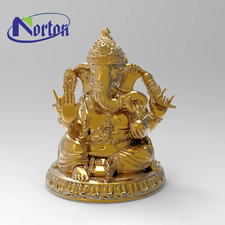 Home Decoration Metal Brass Bronze Hindu God Lord Ganesh Ganesha Statue Sculpture For Sale NT1213