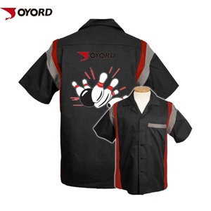 Diseño personalizado sublimado de impresión 100% tela de spandex de poliéster ajuste seco equipo de bolos venta al por mayor - Product Image 1