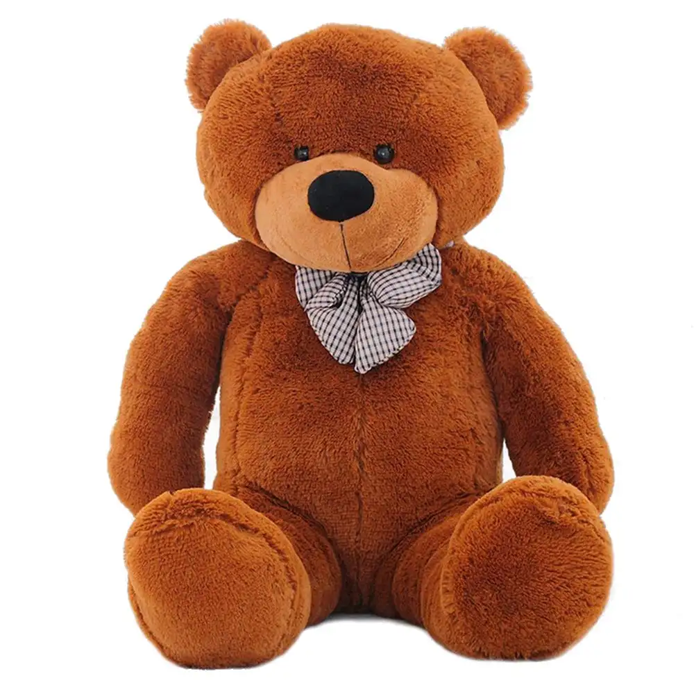 Niuniu Daddy 71in/180cm Big Plush Unstuffed Teddy Bear Animated Animal Toy Without Filling Dark Brown for Home decoration