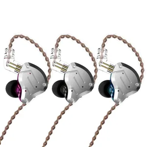 KZ ZS10 프로 4BA + 1DD 하이브리드 10 유닛 HIFI 이어폰 모니터 스포츠 소음 이어폰