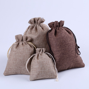 Barato brevedad logotipo personalizado material de yute bolsa de alta calidad bolsa de regalo - Product Image 2