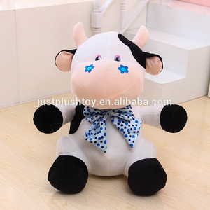 30 cm bebé juguetes de peluche de vaca con gracioso bowknot de ganado de juguetes de peluche - Product Image 2