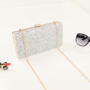 Bolso de Mano de Noche de Cuero para Mujer, Bolso de Mano de Noche con Cristales y Diamantes en Caja - Product Image 2