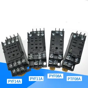 PYF08A PTF08A PYF14A 11A ซ็อกเก็ตฐานรีเลย์ระดับกลางพร้อม MY2/3/4NJ LY2NJ