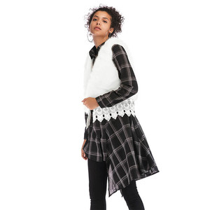 OEM ODM Personnalisé De Luxe Hiver Femmes Manteau Court Gilet En <span class=keywords><strong>Fausse</strong></span> <span class=keywords><strong>Fourrure</strong></span> Sans Manches Recadrée Vestes Pour Dames - Product Image 6