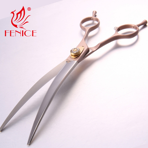 Fenice oro rosa tensión tornillo curva <span class=keywords><strong>de</strong></span> aseo <span class=keywords><strong>de</strong></span> <span class=keywords><strong>mascotas</strong></span> tijeras perro salón - Product Image 4