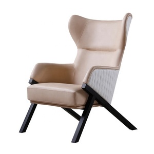 <strong>Leather</strong> <strong>wingback</strong> tiger <strong>chair</strong> nordic luxury retro modern lounge Billionplus high back - Product Image 5