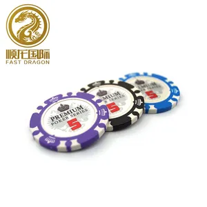 Оптовая Продажа Круглый количество наклеек для покера, создать свой собственный логотип игры фишки для покера