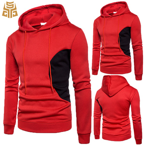 <span class=keywords><strong>Lana</strong></span> empalme contraste Color sin bolsillo nuevo diseño Jersey sudadera azul marino <span class=keywords><strong>y</strong></span> blanco con capucha - Product Image 3