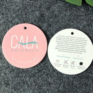 Di alta qualità Rotondo Regalo di Carta hangtag etichetta disegno modifica di Caduta Logo Stampato, vestiti di spessore opaco cartone cartellino con la stringa - Product Image 2