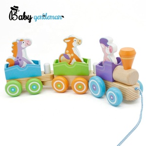 Meilleure vente enfants éducatifs en bois animal <span class=keywords><strong>train</strong></span> jouet pour tirer <span class=keywords><strong>le</strong></span> long de Z05092C - Product Image 1