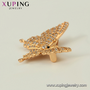 Broches-150 Xuping, Broche de Moda Dorado para Mujer con Forma de Mariposa y Pedrería - Product Image 5