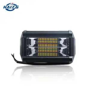 מכירה לוהטת 4X4 ספוט מיני Led אור בר למשאית Offroad, כפול צבע 72 W 5 אינץ Strobe LED עבודה אור