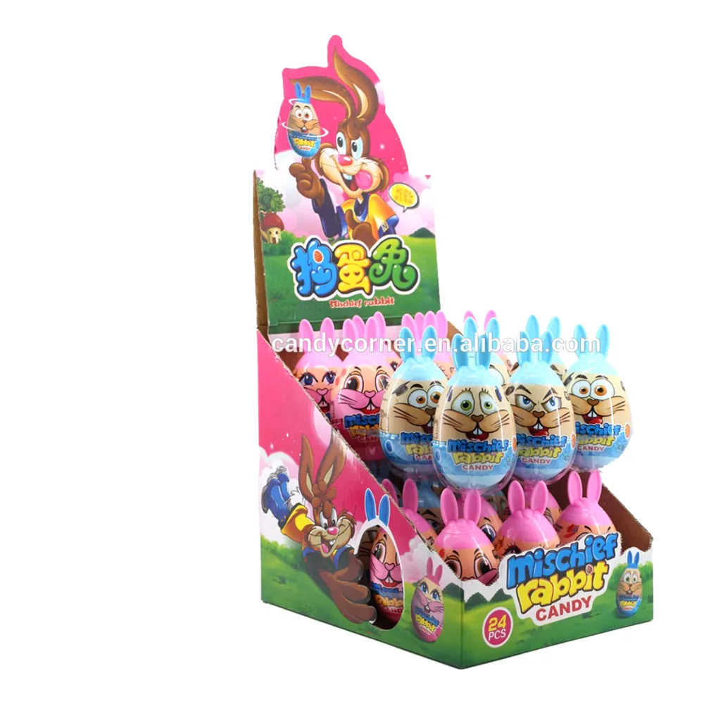 Kaninchen-Ei-Spielzeug-Süßigkeit mit Aufkleber