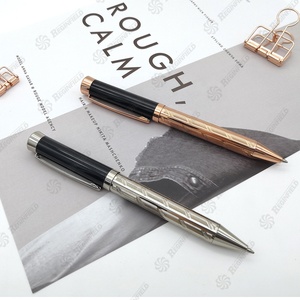 Luxury High Quality <strong>Etching</strong> Metal Ball <strong>Pen</strong> with <strong>Pen</strong> Box Set Business Gift Set - Product Image 2
