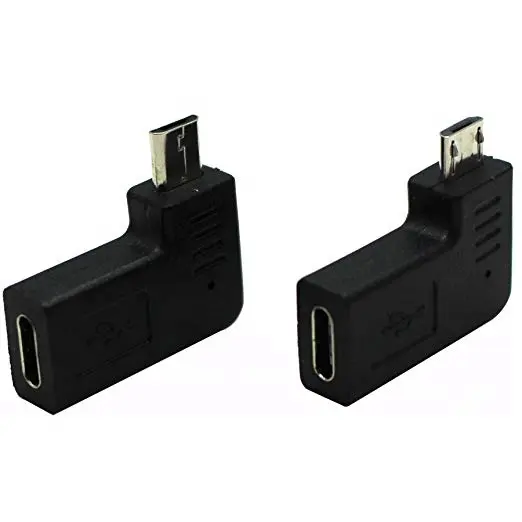 L בצורת USB סוג C למייקרו USB מתאם 90 תואר USB C למייקרו זכר מחבר