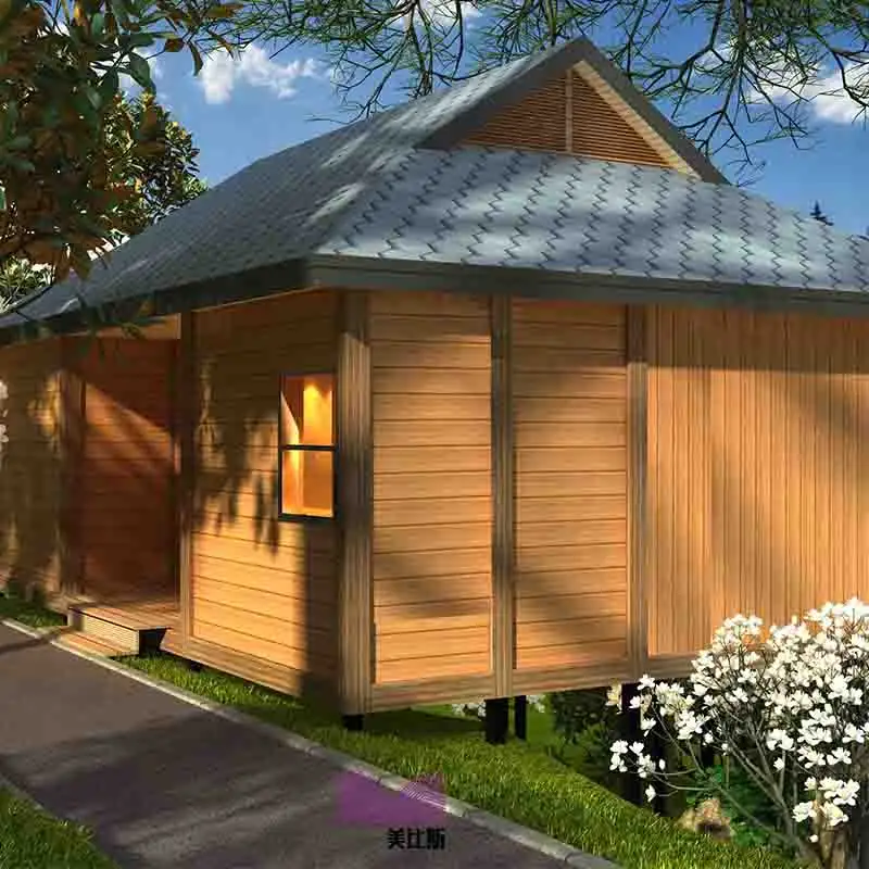 Pre-made interior & exterior decoration design fast build light steel frame prefab houses