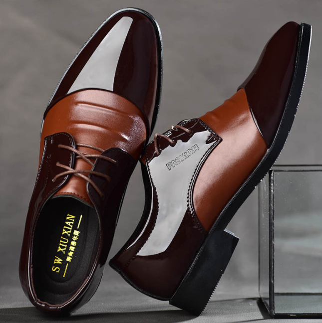 Wholesale Cheap Plus Size PU Leather Official Shoes for Men 48size
