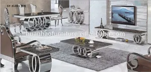 Luxus Marmor Tischplatte Esstisch Set DH-1405