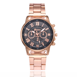 <span class=keywords><strong>Geneva</strong></span> นาฬิกาควอทซ์สุดหรูสำหรับผู้หญิงผู้ชาย,นาฬิกาข้อมือสายสแตนเลสคลาสสิกนาฬิกาข้อมือใส่ได้ทั้งผู้ชายและผู้หญิง (KWT2123) - Product Image 2