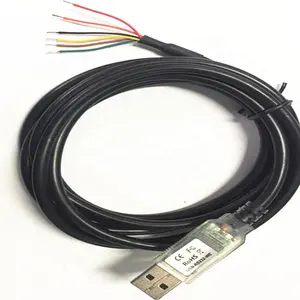 FTDI dual chip USB kabel USB-RS232-WE-1800-BT FTDI Chip 1.8 m USB naar Draad Ended Zwart Interface Converter Kabel