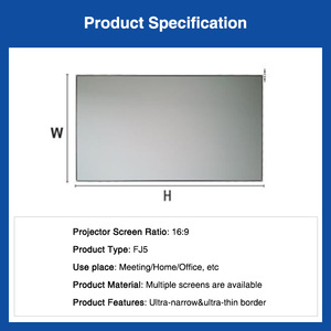 Bisel ultrafino de cristal PET que rechaza la luz ambiental, marco estrecho para colgar en la pared de enfoque Ultra corto, pantalla de proyección UST móvil - Product Image 5