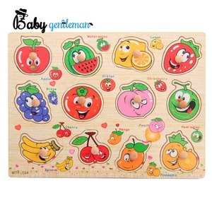 Top baby fashion first learning wooden animal <span class=keywords><strong>puzzle</strong></span> with knob Z14107M - Product Image 5