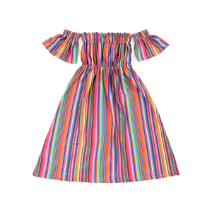 Adorable enfants porter fille <span class=keywords><strong>robe</strong></span> poncho filles grande taille <span class=keywords><strong>robe</strong></span> de soirée de soirée maxi hors épaule <span class=keywords><strong>robe</strong></span> mexicaine avec noeud haut de la page bandeau - Product Image 3